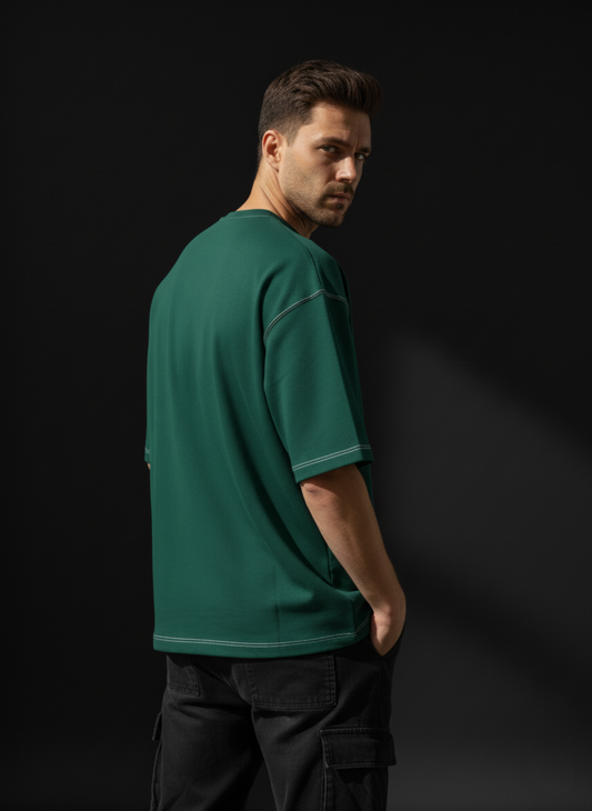 Green Oversized Cotton T-Shirt