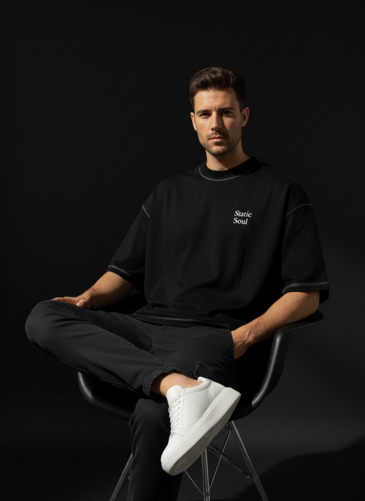 Black Oversized Cotton T-Shirt