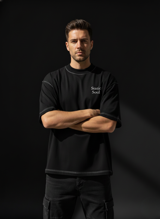 Black Oversized Cotton T-Shirt