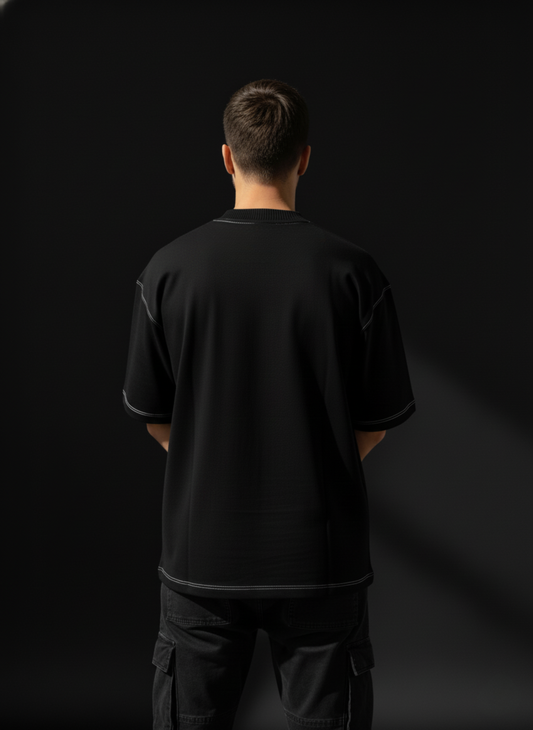 Black Oversized Cotton T-Shirt