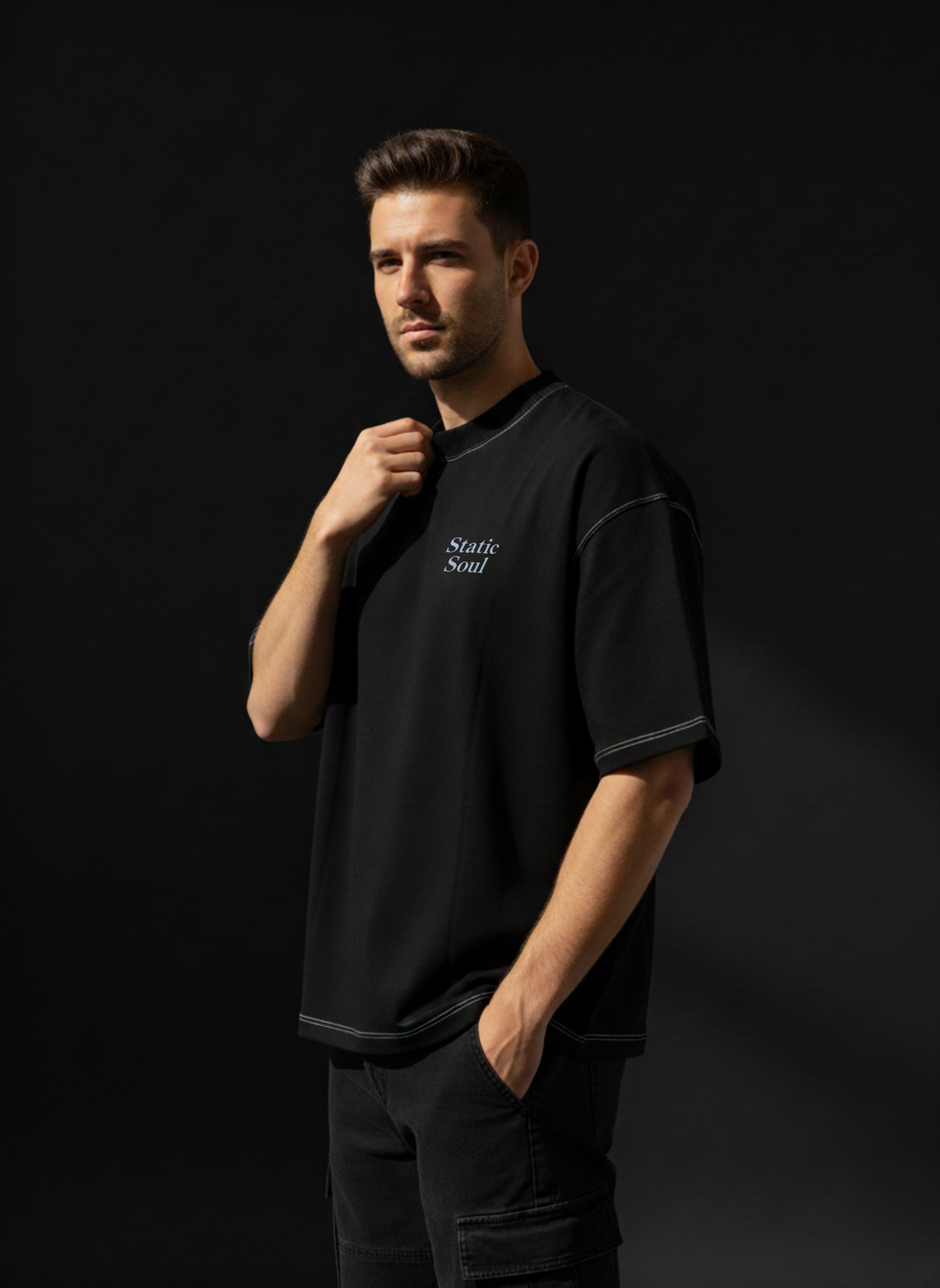 Black Oversized Cotton T-Shirt