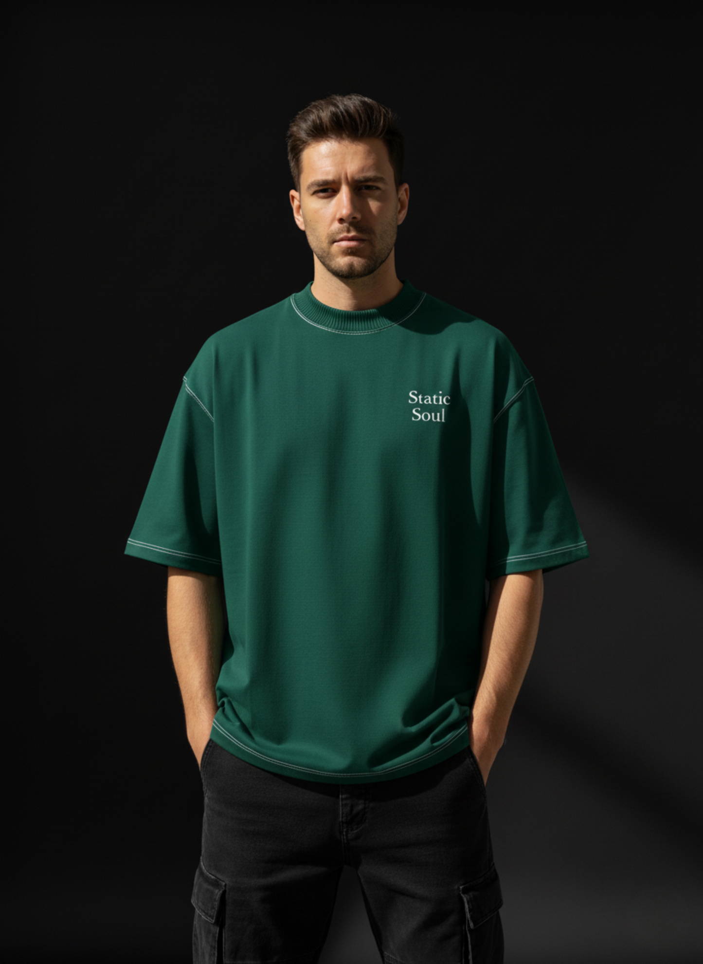 Green Oversized Cotton T-Shirt