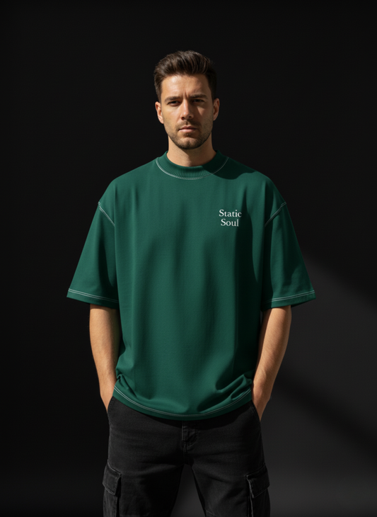 Green Oversized Cotton T-Shirt