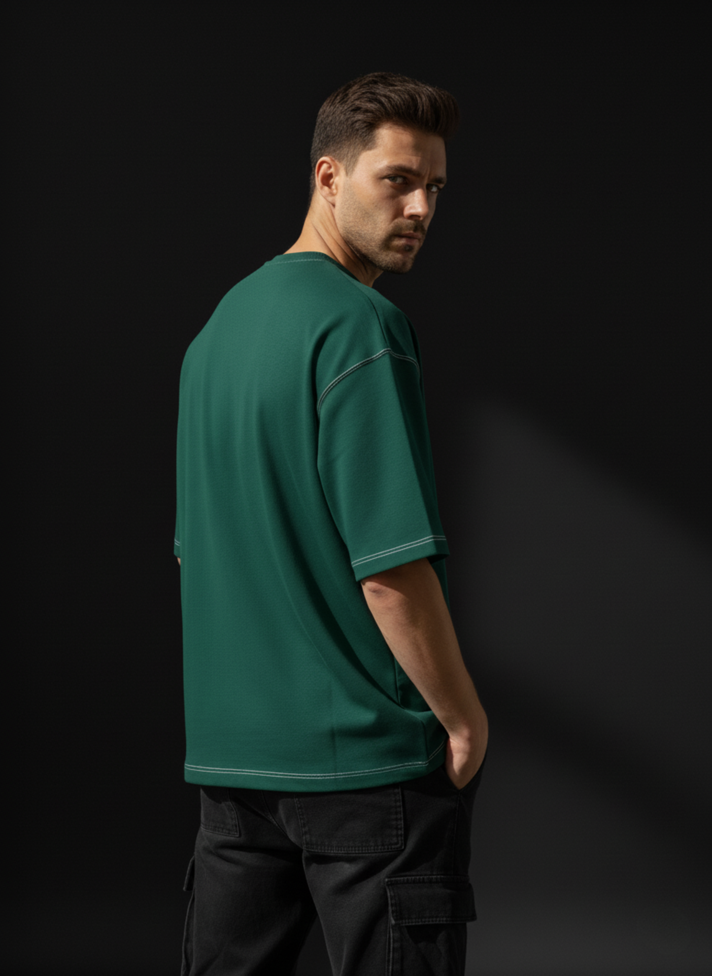 Green Oversized Cotton T-Shirt